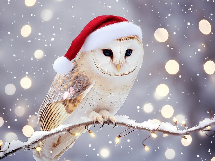 Foto coruja de natal
