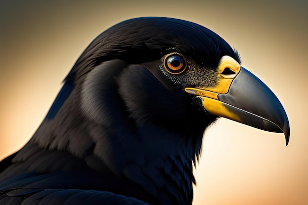 Corvo carniça Corvus corone retrato de pássaro preto Vida selvagem na natureza