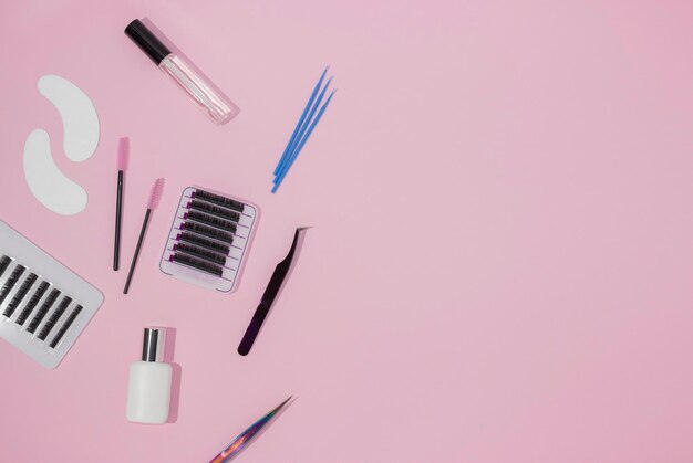 Cosas para el trabajo de los fabricantes de pestañas pestañas artificiales microbraquis pegamento pinzas peine