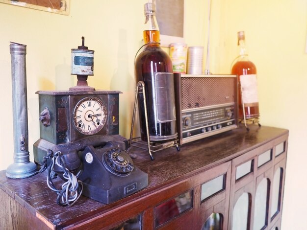 Cosas vintage para la decoración de la habitación.