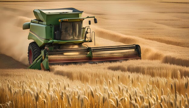 cosecha de trigo en la temporada de verano