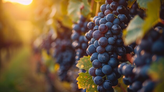 Foto la cosecha de uvas para el vino en un viñedo