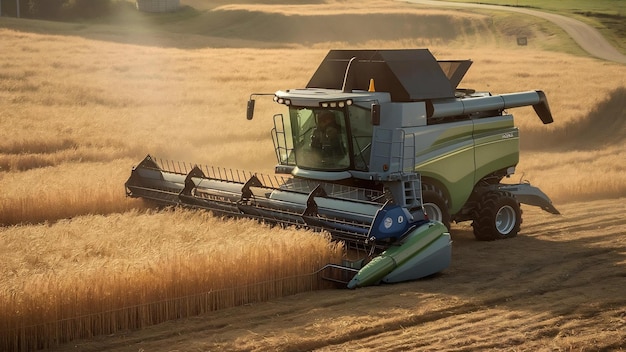 La cosechadora en el campo