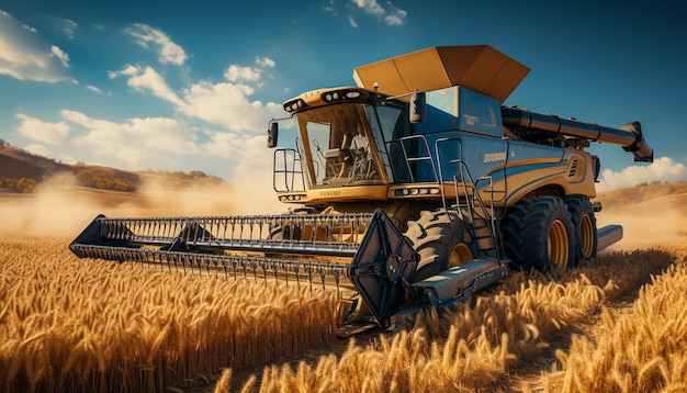 Cosechadora cosecha agricultura de trigo maduro