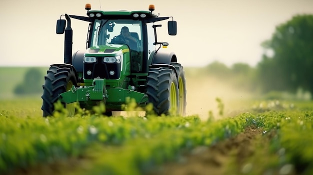 Cosechando en el verde Un viaje en tractor por el campo de soja