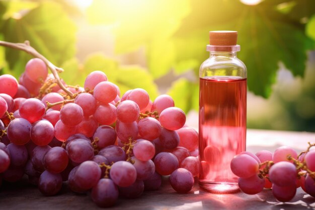 Foto cosméticos à base de uvas