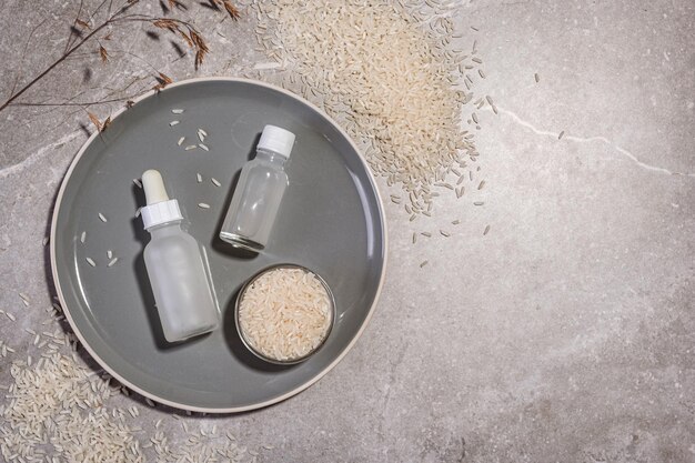 Cosméticos caseiros de água de arroz para rosto e cabelo Ecostyle care reunificação da eco-amizade com meios naturais tradicionais