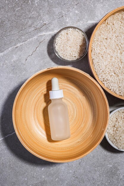 Cosméticos caseiros de água de arroz para rosto e cabelo Ecostyle care reunificação da eco-amizade com meios naturais tradicionais