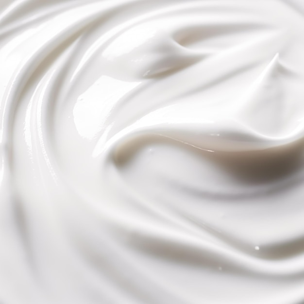 Cosméticos para el cuidado de la piel y productos de belleza textura de loción de crema blanca pura como fondo abstracto ai generativo