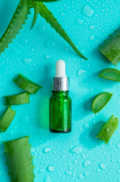 Cosméticos e remédios de aloe vera Foco seletivo