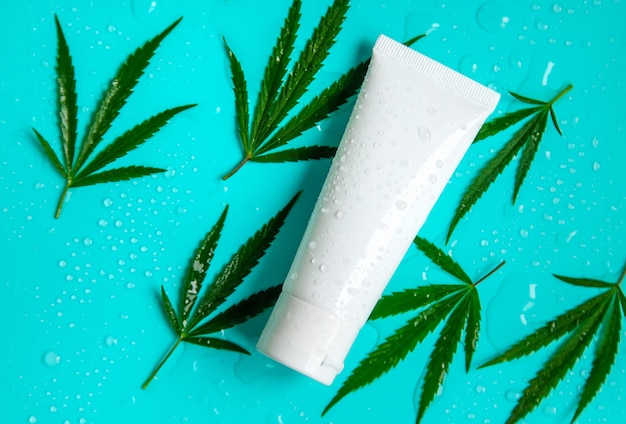 Cosméticos con extracto de cannabis natural Enfoque selectivo