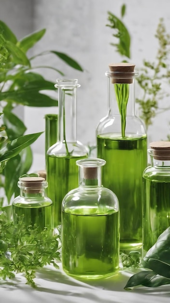 Cosméticos orgânicos Cosméticos naturais Biocombustíveis Algas verdes naturais Experimentos de laboratório