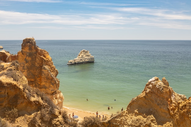 Costa da região do Algarve em Portugal.