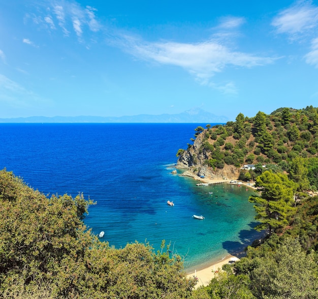 Costa do mar Egeu Chalkidiki Grécia