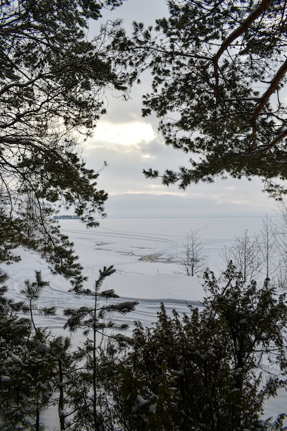 Costa do rio Volga no inverno