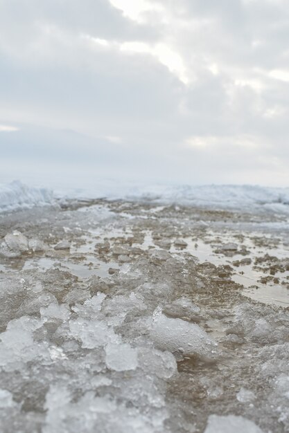 Costa do rio Volga no inverno