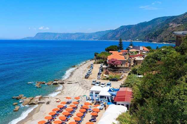 Costa del mar de Scilla Calabria Italia