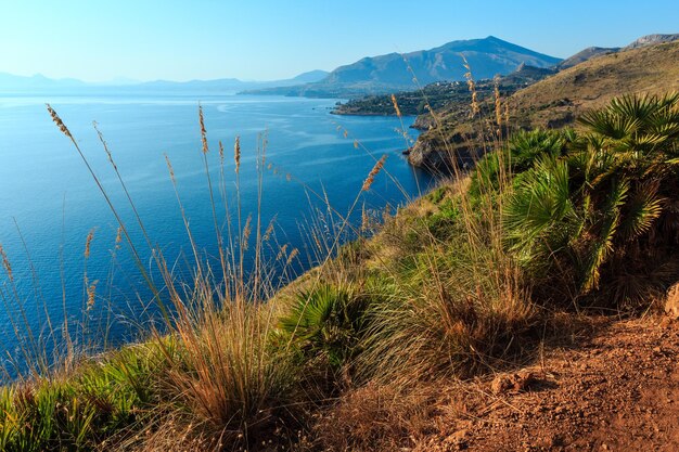 Costa del mar de Zingaro Sicilia Italia