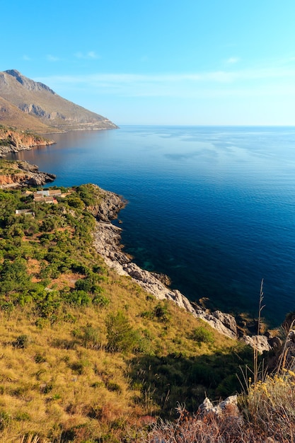 Costa del mar de Zingaro Sicilia Italia