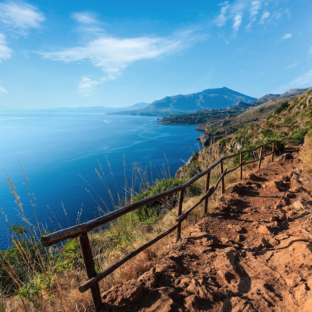 Costa del mar de Zingaro Sicilia Italia