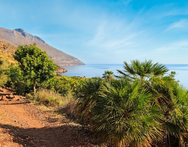 Costa del mar de Zingaro Sicilia Italia