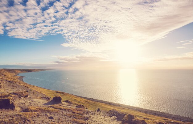 Foto costa del océano pacífico a lo largo de chile