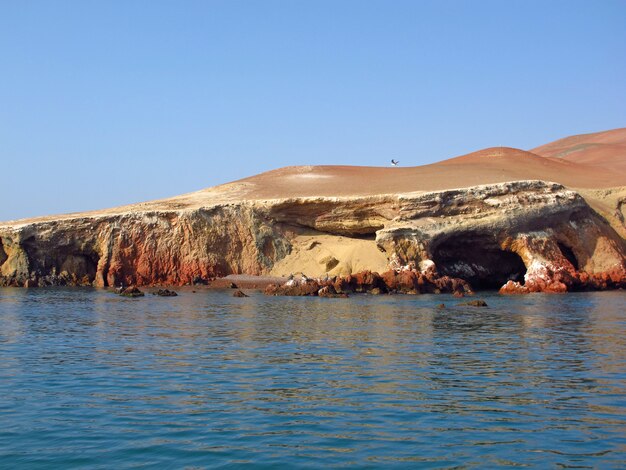 La costa del océano Pacífico, Paracas, Perú