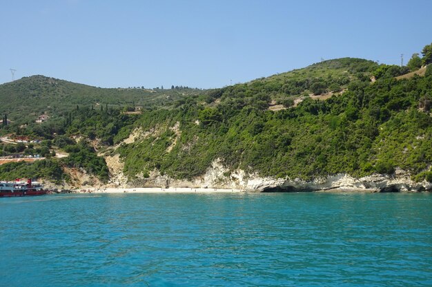 Costa del paisaje de Zakynthos - isla griega