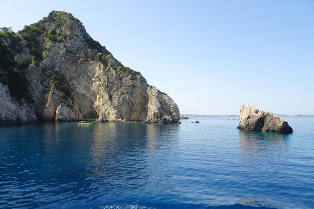 Costa del paisaje de Zakynthos - isla griega