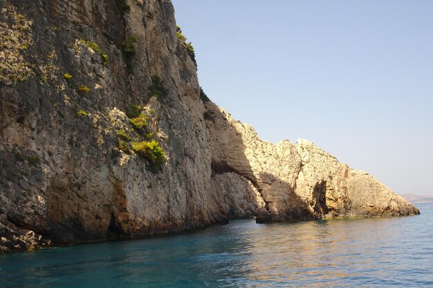 Costa del paisaje de Zakynthos - isla griega