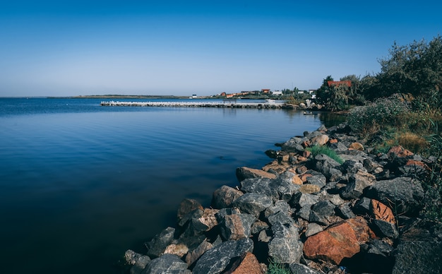 Costa y playas en Ochakov, Ucrania