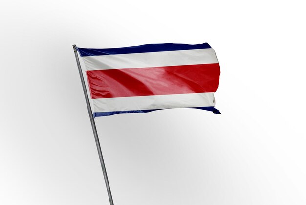 costa_rica agitando a bandeira em uma imagem de fundo branco