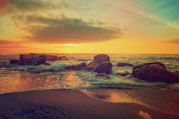 Costa y rocas del mar