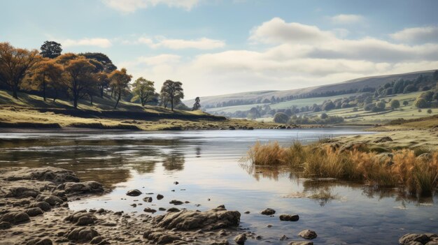 Foto la costa soñadora en los valles hindúes de yorkshire rendering fotorrealista