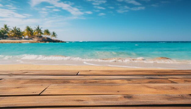 Foto costa tropical água azul praia de areia relaxamento de verão gerado por inteligência artificial