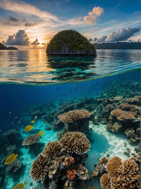 Foto las costas prístinas de raja ampat en papúa occidental