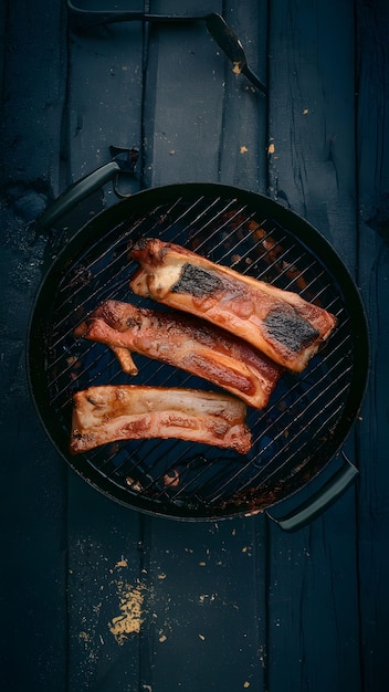 Costelas de porco churrasco cozinha clássica argentina da Patagônia Vertical Mobile Wallpaper