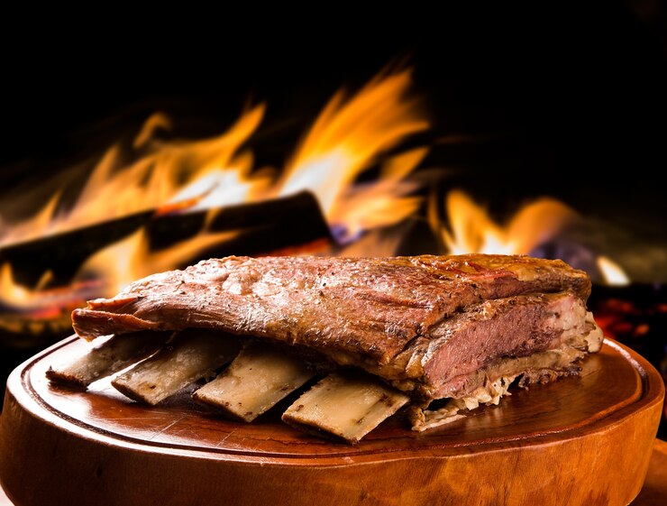 Costelinha de churrasco, tradicional churrasco brasileiro.