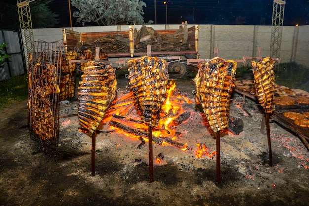 Costelinha de vaca assada tradicional argentina