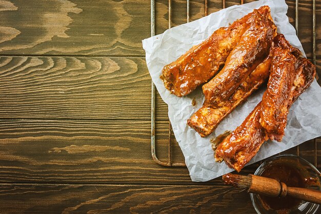 Costillas de cerdo crudas