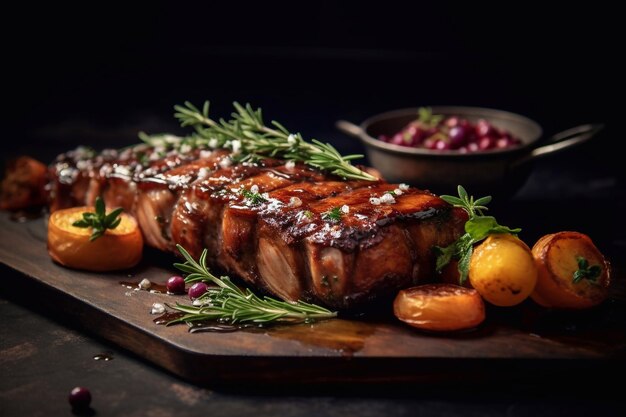 Costillas de cerdo a la parrilla Suculencia picante Costillas a la pardilla Delicia