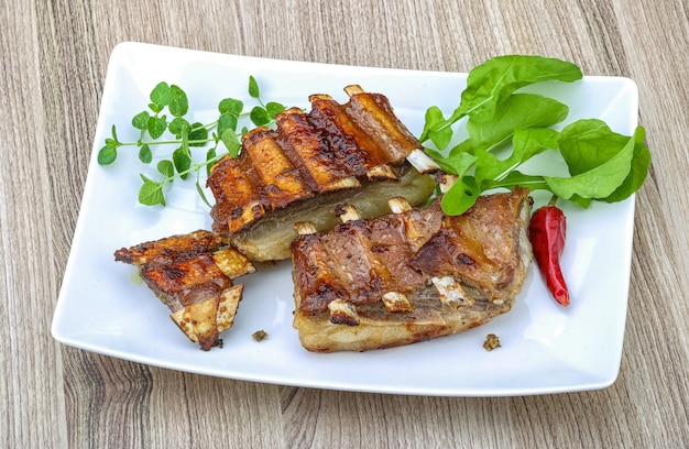 Costillas de cordero a la plancha