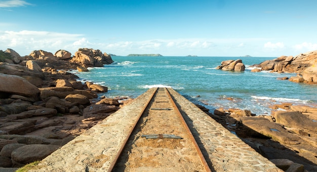 Cote de Granit Rose in der Bretagne, Frankreich