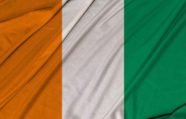 cote divoire realistische 3d strukturierte wehende flagge