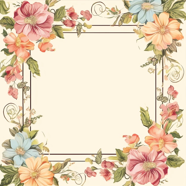 Cottagecore floral liniertes Papier, altes Papier, Vintage-Digitalpapier