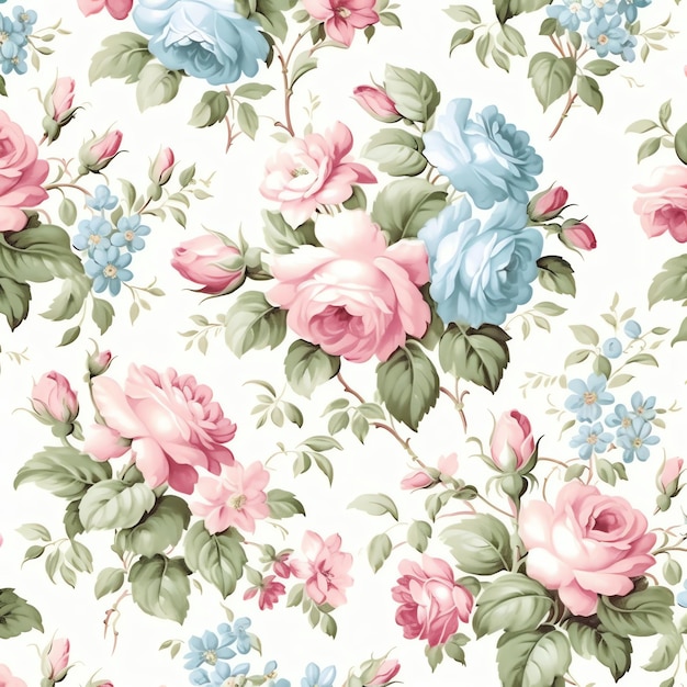 Cottagecore floral viejo papel papel digital vintage