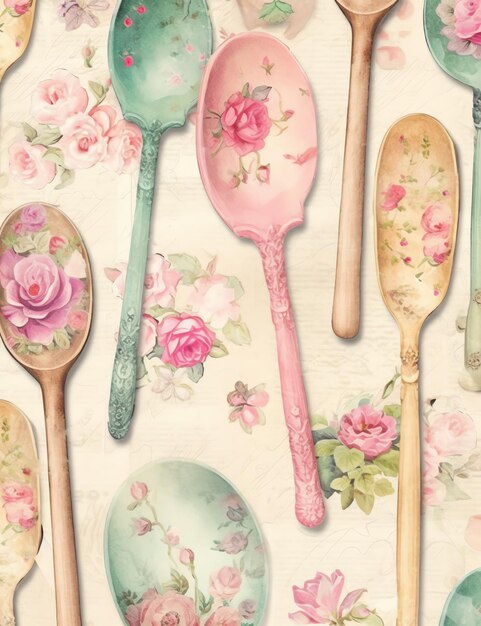 Foto cottagecore kitchen papel antiguo papel digital vintage