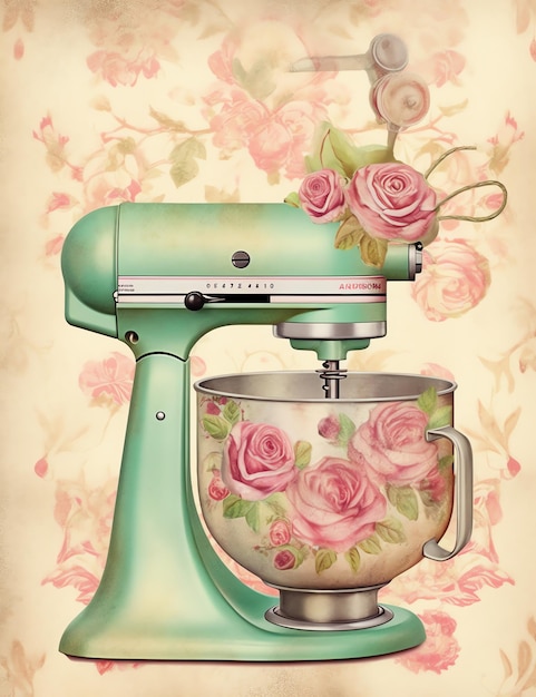 Foto cottagecore mixer papel antigo papel digital vintage