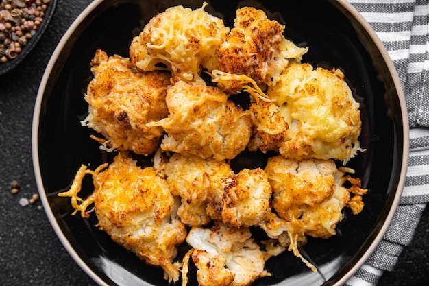 couve-flor queijo assado refeição vegetal comida lanche na mesa cópia espaço comida fundo rústico