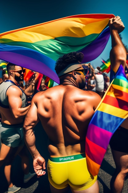Cover-Vorlagen für den LGBT-Pride-Monat mit Regenbogenformen. Schwenkendes Bandbanner mit der Flagge des LGBT-Stolzes